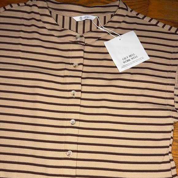 Cicy Bell Women’s Stripped Jumpsuit - Picture 3 of 5